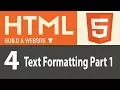 html text formatting tags lecture 4 part 1