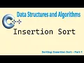 Data Structure Algorithm Insertion Sort - Part 1 concept
