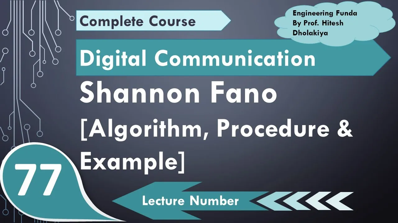 1 Shannon Fano Encoding (Algorithm, Procedure & Example) Explained in Digital Communication