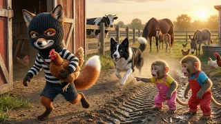 A Fox Stole the Eggs… Can They Catch Him Before It’s Too Late? 🐒🦊
