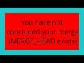 You have not concluded your merge MERGE - HEAD exists