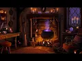 Cozy Witch Cottage - Halloween Ambience with Fireplace, Rain, & Distant Thunder for Relaxation