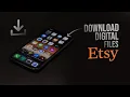 How to Download Etsy Digital Files on iPhone tutorial