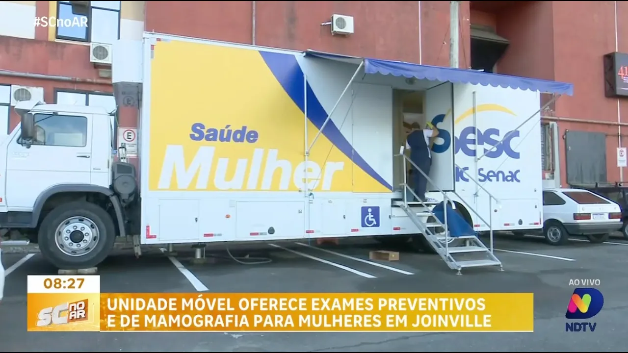 Unidade móvel oferece exames preventivos e de mamografia para mulheres em Joinville