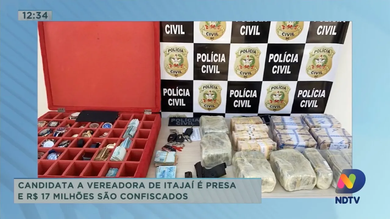 Candidata a vereadora de Itajaí é presa, e 17 milhões são confiscado pela Polícia Civil