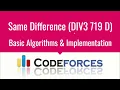 E005 Same Difference Basic Algorithms Implementations CodeNCode