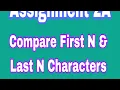 Compare a First N Last N Characters assignment 2A nxtwave coding