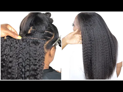 Download MP3 Can’t braid for sew-in? Try BRAID-LESS sew in. 4C hair sew-in with kinky straight bundles|Curlsqueen