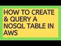 HOW TO CREATE QUERY A NOSQL TABLE IN AWS