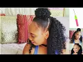 HOW TO BRAIDLESS CROCHET ll HALF UP HALF DOWN NATURAL HAIR PROTECTIVE HAIRSTYLE