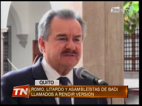 Romo, Litardo y asambleístas de BADI llamados a rendir versión
