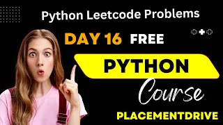 Python Placement Training Python Full Course 2024 Leetcode Coding Placementdrive