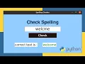 Spelling Checker App with Python GUI using TextBlob API Tkinter Project