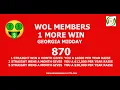 Georgia Lottery Pick 3 Midday 870 Makes The 5th Win A Row For WOL