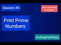 Java Interview questions How to print prime numbers Practical Demonstration