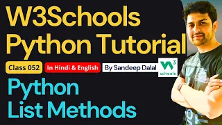 W3Schools W3Schools Python W3Schools Python Tutorial Class 052 Python - List Methods