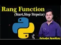 range Function in Python in Hindi o level for loop start stop stepsize Ratnakar Upadhyay