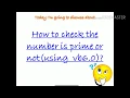 How to check given number prime or not VB 6 0