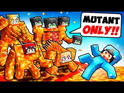 Download MP3 Locked on ONE LAVA CHUNK But We're MUTANT MOBS With CRAZY FAN GIRL