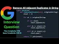 Remove All Adjacent Duplicates in String - Stack