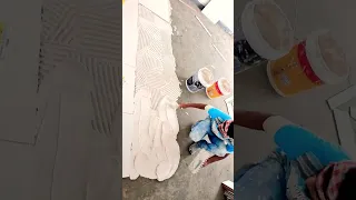 تركيب السيراميك يتم عمل ال غراء لضمان التماسك 