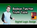 11 Boolean Function Truth table in Digital Logic Design DLD Urdu Hindi