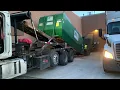Waste management 46698 Mack Granite rolloff garbage truck