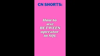 10 How to use BETWEEN operator in SQL