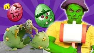 ZOMBIE SURPRISE EGGS 20min+ | Millimone | Kids Songs and Nursery Rhymes