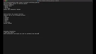 Python RPG Nested Dictionary Menu