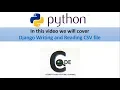 Django Writing and Reading CSV file