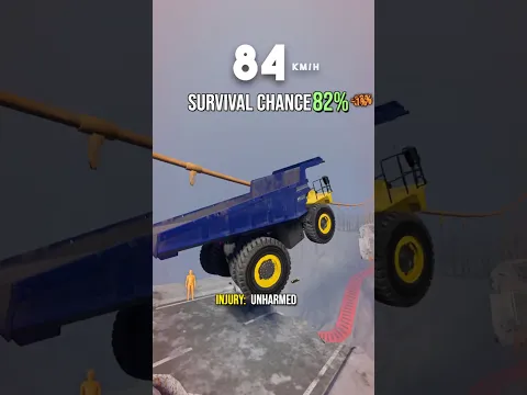 Truck with survival chance P2 #shorts