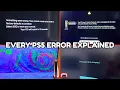 EVERY PlayStation 5 Error EXPLAINED