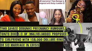 tiwa savage debunks pregnancy rumour tonto dikes ex bf proposed with 156k ring