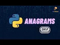 PYTHON TUTORIAL How to check if a word is an ANAGRAM of another word using Python