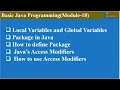 Java Access Modifier Module-18