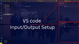 VS code Input Output Setup for C Cpp Language