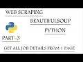 Web Scraping using BeautifulSoup and Python Part-3 Indeed Get job details