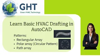 Learn Patterns or array in AutoCAD Rectangular array Polar array Circular pattern Path Array