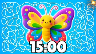 15 Minute SPRING Butterfly Timer Cozy Study Countdown