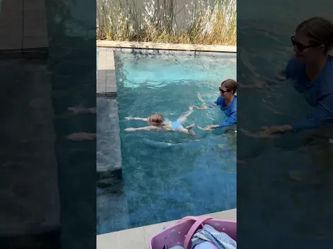 My wife’s reaction to our babies doing SWIM LESSONS… 🥹💕 #kayandtayofficial