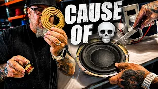 Cutting open a subwoofer after blowing it up to see how bad the damage actually is