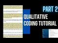 Qualitative data analysis - Coding Tutorial