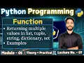 L-5 7 Returning Multiple Values List Tuple String Dictionary Python