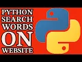 Python Search Words Save HTML Text File Easy Beginners Project 2024