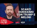 Lagu Scanzi durissimo con Trump e Meloni