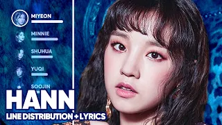 Download (G)I-DLE - HANN (Alone) 한/一 (Line Distribution + Lyrics Color Coded) PATREON REQUESTED MP3