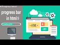 how to make a progress bar in html 5 progress tag and meter tag html for beginners