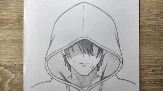 كيفية رسم ولد انمي حزين خطوة بخطوة للمبتدئين 