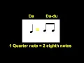 Rhythm Recognition ear training for beginners half 4ter or two 8th notes